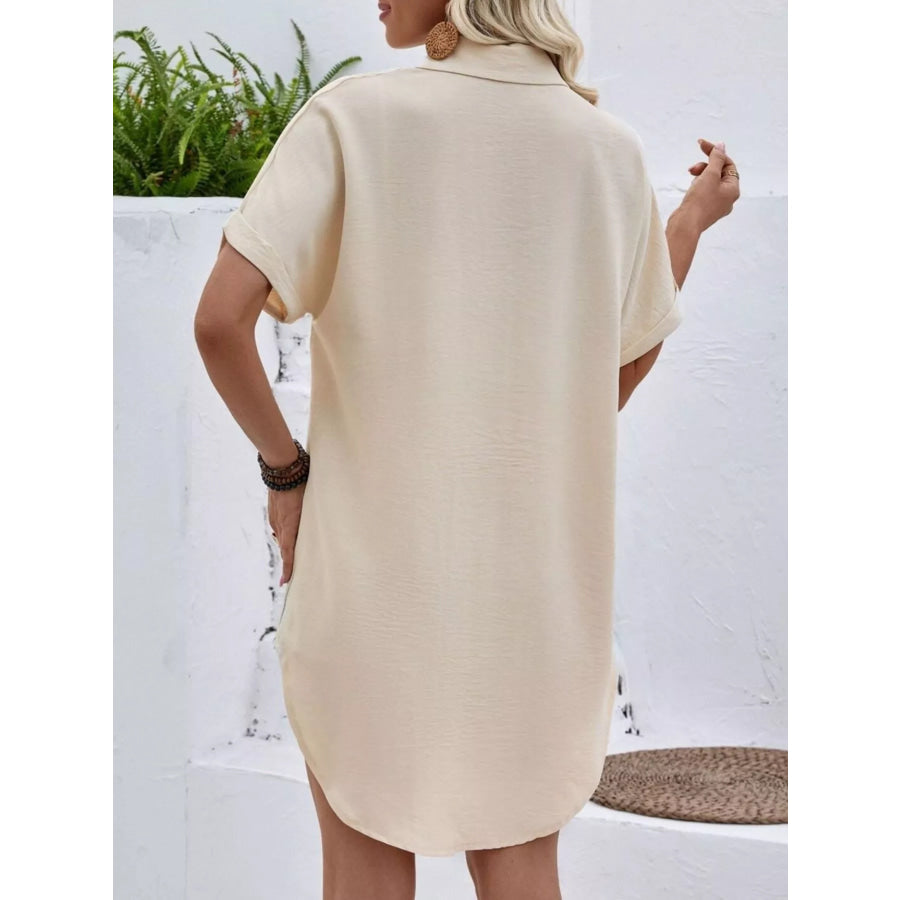 Relaxed Fit Button-Down Longline Shirt Apparel and Accessories