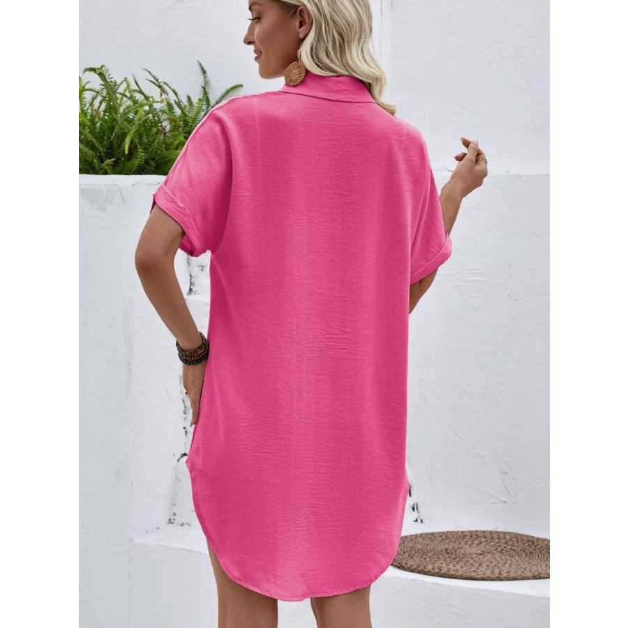 Relaxed Fit Button-Down Longline Shirt Apparel and Accessories
