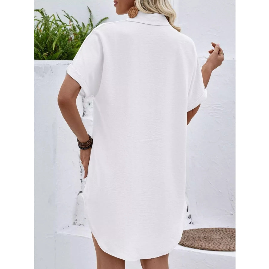 Relaxed Fit Button-Down Longline Shirt Apparel and Accessories