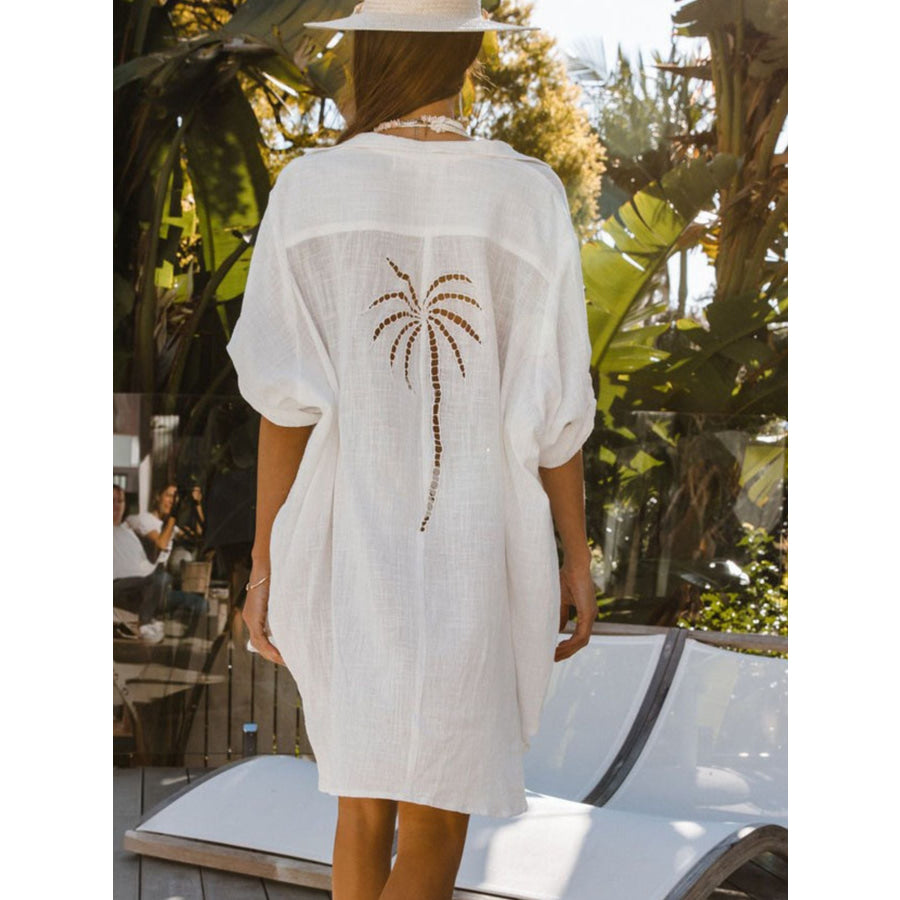 Relaxed Fit Button-Down Shirt Dress Apparel and Accessories