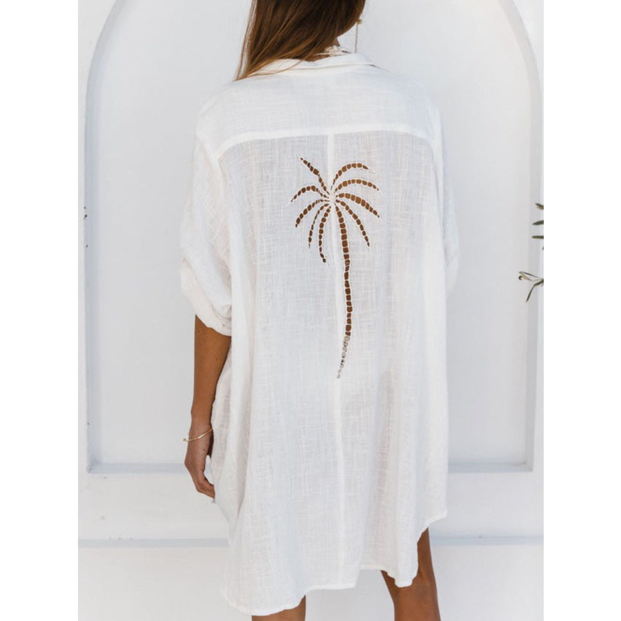 Relaxed Fit Button-Down Shirt Dress Apparel and Accessories
