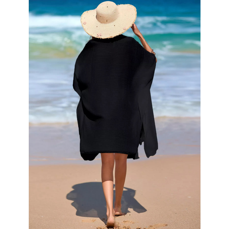 Relaxed Fit Button Up Cover-Up Dress Apparel and Accessories