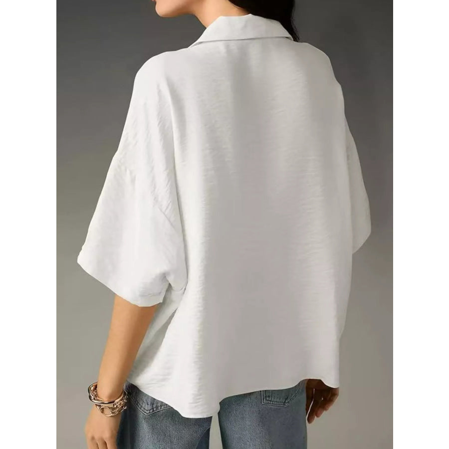Relaxed Fit Half Sleeve Blouse Apparel and Accessories