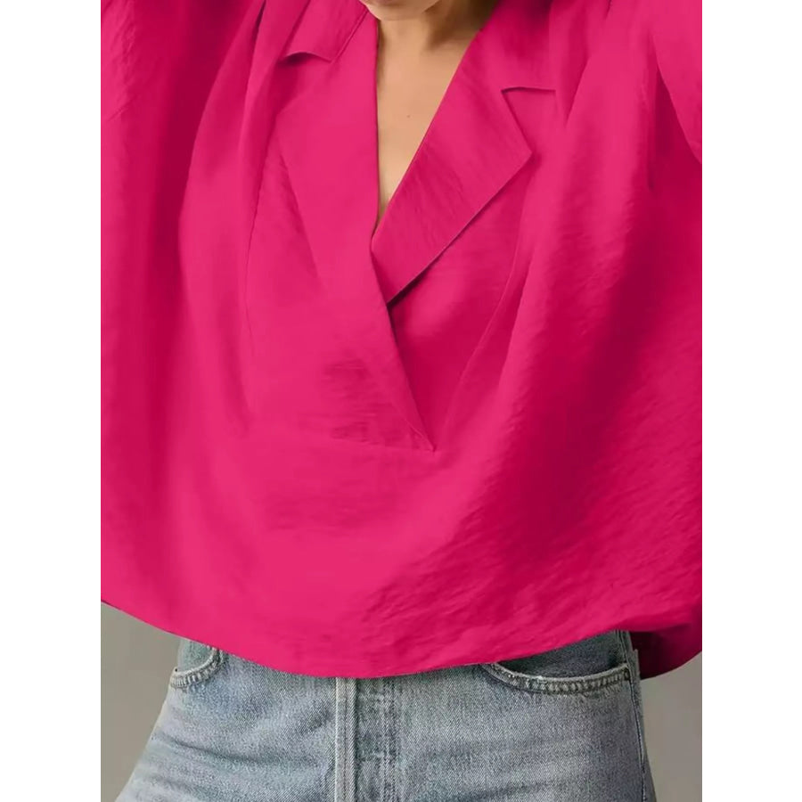 Relaxed Fit Half Sleeve Blouse Apparel and Accessories