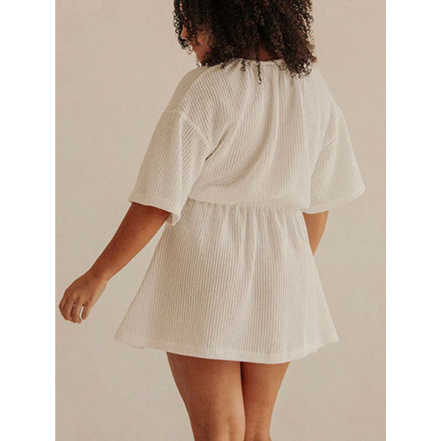 Relaxed Fit Half Sleeve Cover-Up Dress Apparel and Accessories