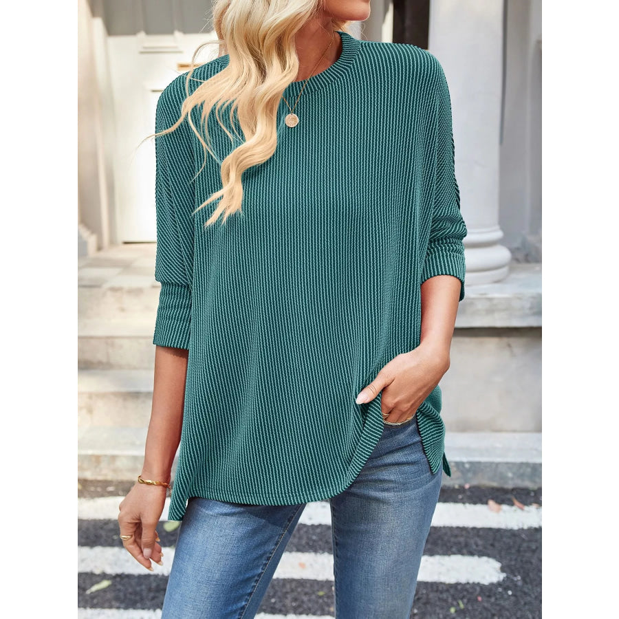 Relaxed Fit Half Sleeve T-Shirt Turquoise / S Apparel and Accessories