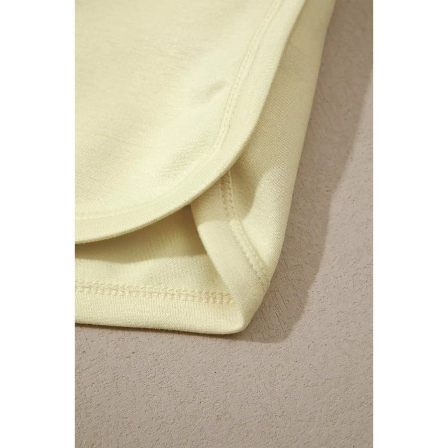 Relaxed Fit Mock Neck Top & Shorts Set Apparel and Accessories