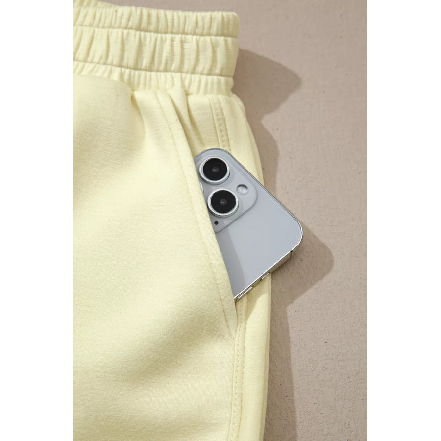 Relaxed Fit Mock Neck Top & Shorts Set Apparel and Accessories