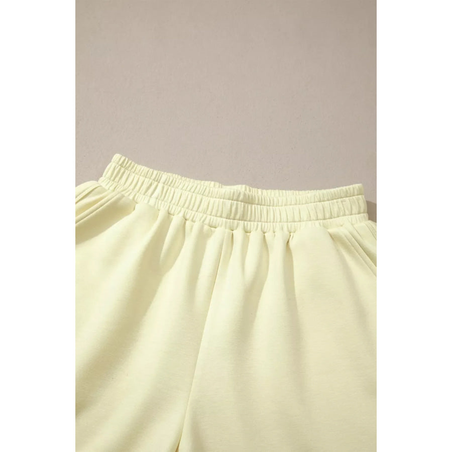 Relaxed Fit Mock Neck Top & Shorts Set Apparel and Accessories