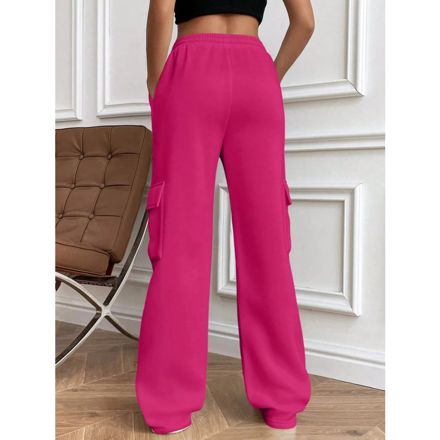 Relaxed Fit Pants with Drawstring Waist Apparel and Accessories