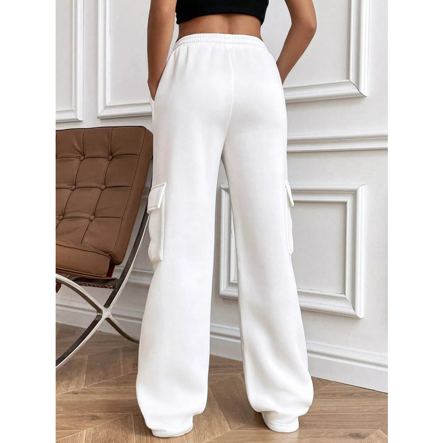 Relaxed Fit Pants with Drawstring Waist Apparel and Accessories