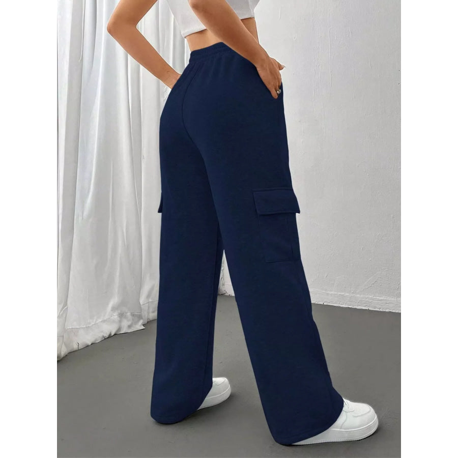Relaxed Fit Pants with Drawstring Waist Apparel and Accessories