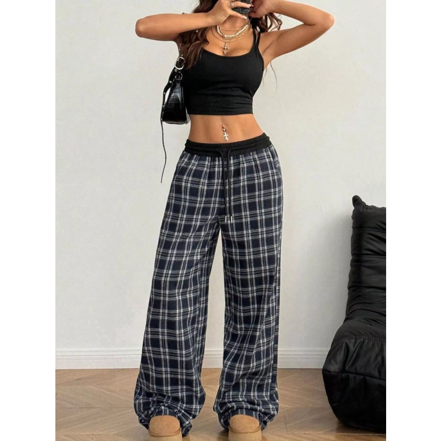 Relaxed Fit Plaid Pants Apparel and Accessories
