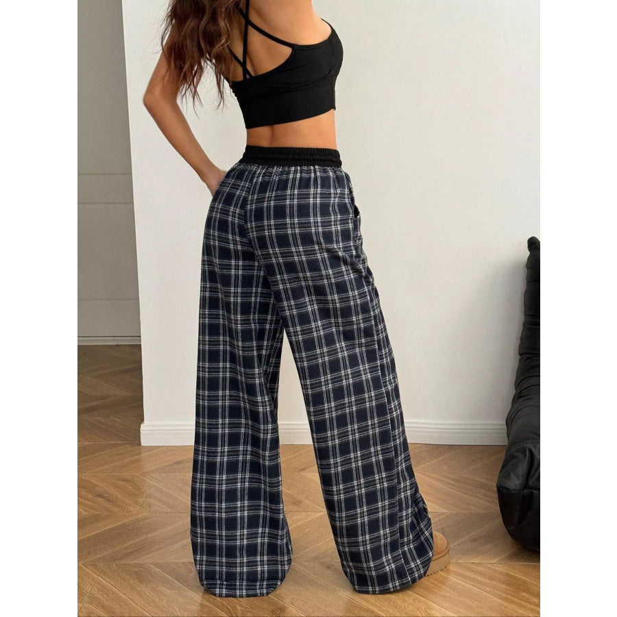 Relaxed Fit Plaid Pants Apparel and Accessories
