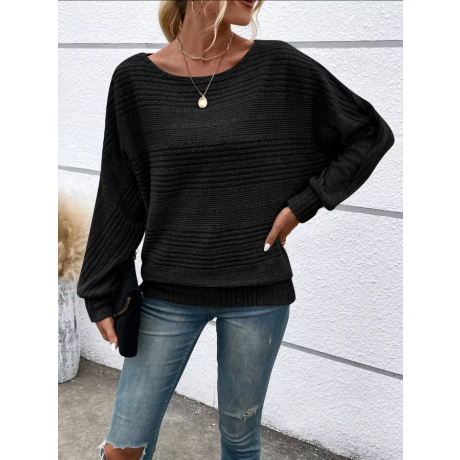 Relaxed Fit Ribbed Knit T-Shirt Apparel and Accessories