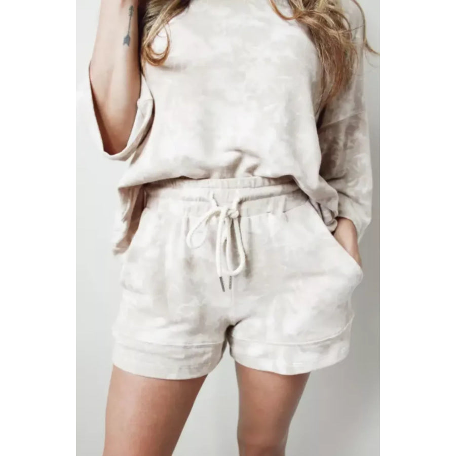 Relaxed Fit Tie-Dye Top and Shorts Set Apparel and Accessories