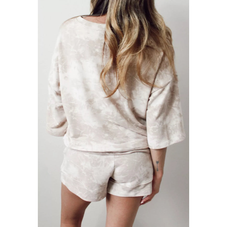 Relaxed Fit Tie-Dye Top and Shorts Set Apparel and Accessories