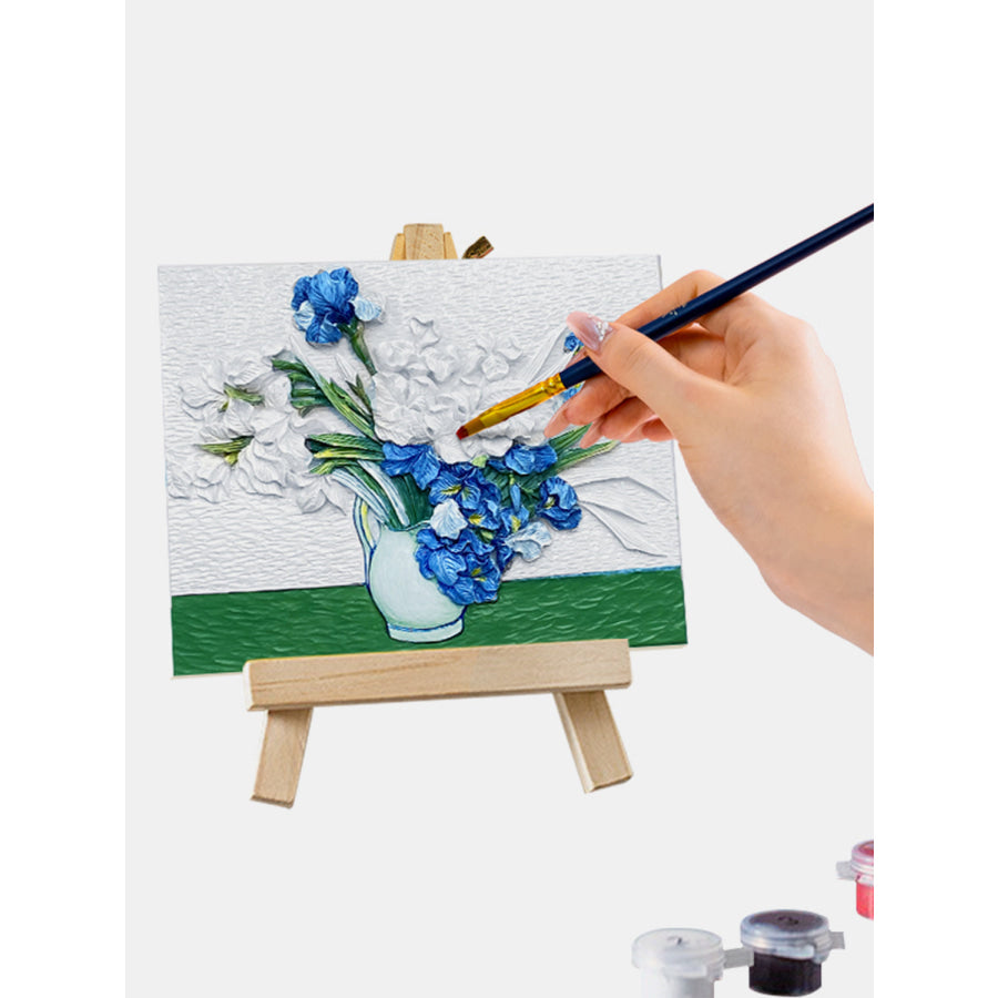 Relief Van Gogh’s Irises DIY 3D Oil Painting Kit Irises / One Size Apparel and Accessories