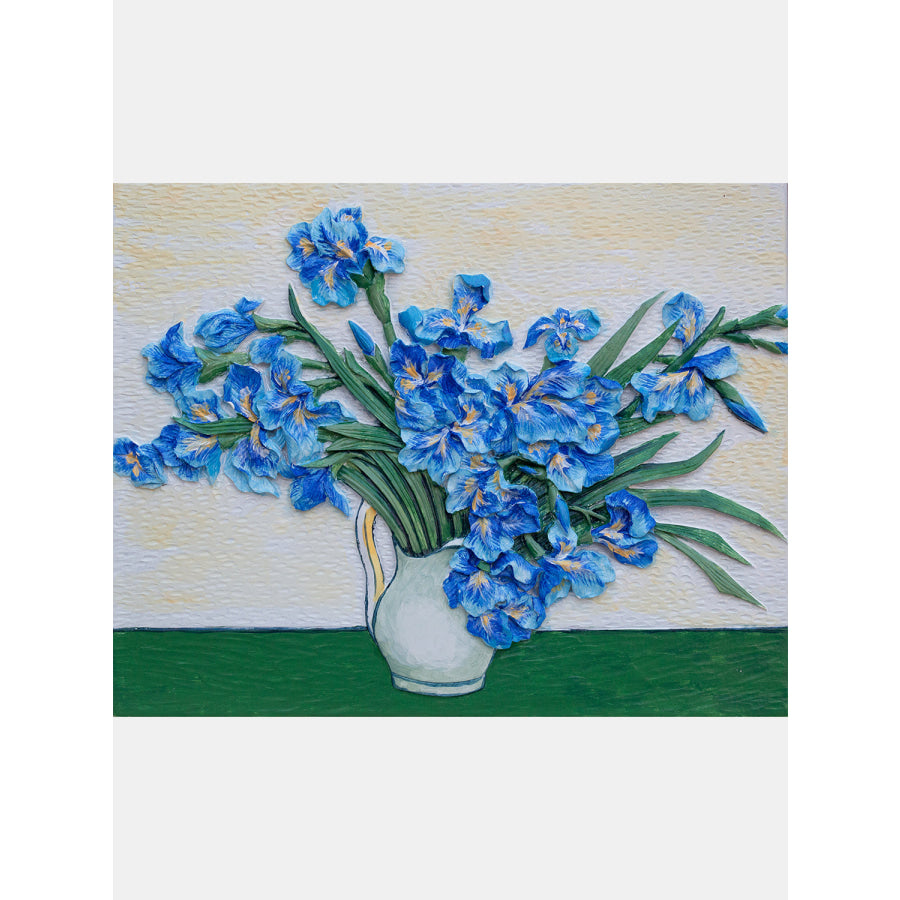 Relief Van Gogh’s Irises DIY 3D Oil Painting Kit Irises / One Size Apparel and Accessories