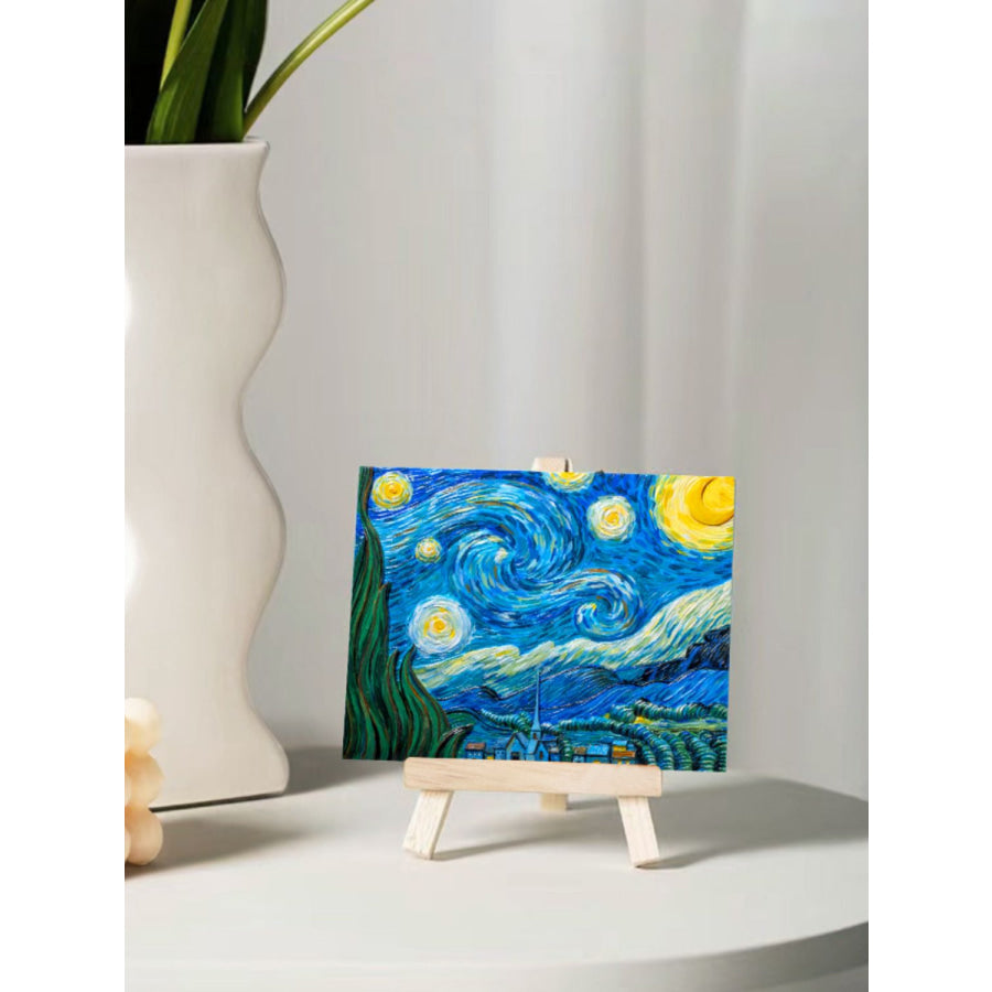 Relief Van Gogh’s Starry Night DIY 3D Oil Painting Kit Starry Night / One Size Apparel and Accessories