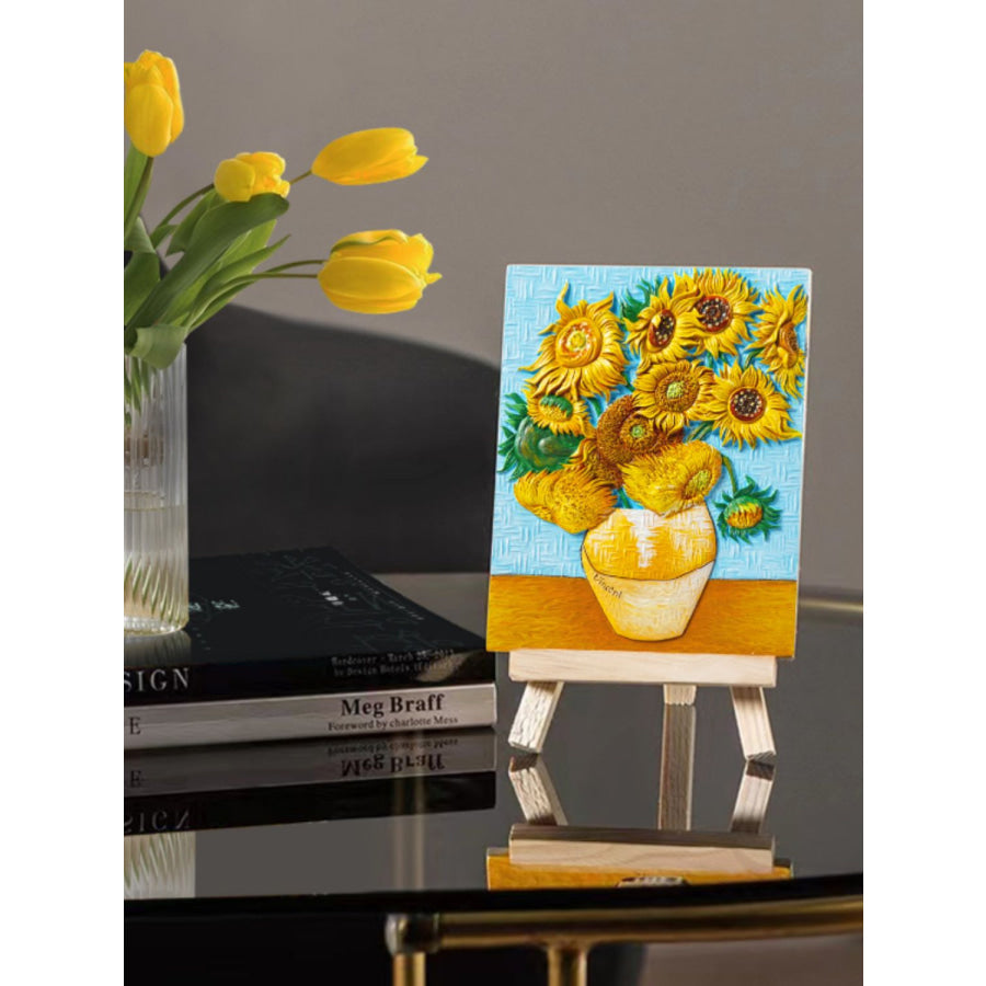 Relief Van Gogh’s Sunflowers DIY 3D Oil Painting Kit Sunflower / One Size Apparel and Accessories