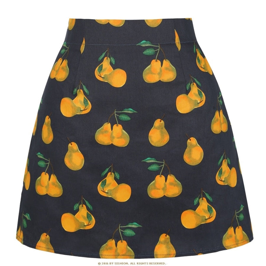 Retro Print Mini Skirt - Assorted Prints 08greypears / S Skirts