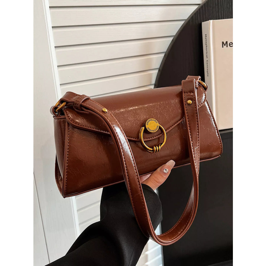 Retro Ring Decor Shoulder Bag Apparel and Accessories