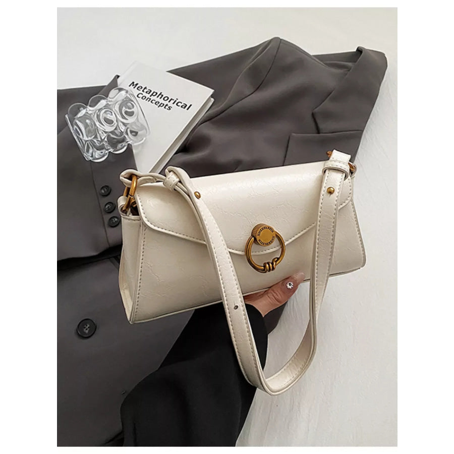 Retro Ring Decor Shoulder Bag Apparel and Accessories