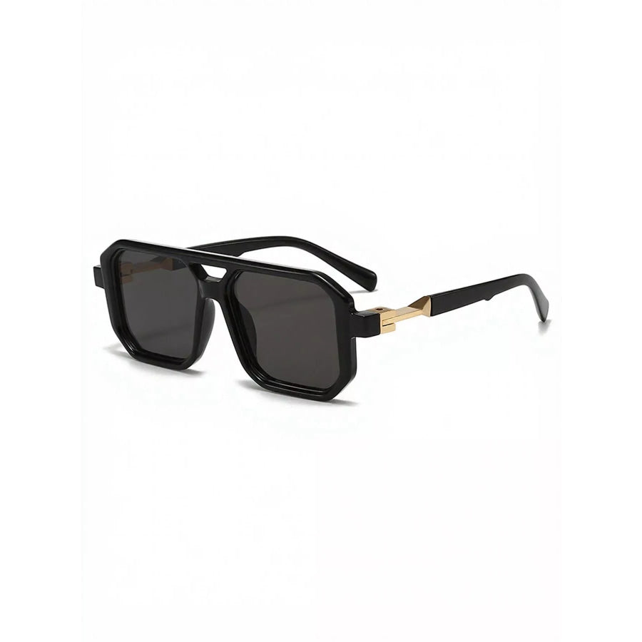 Retro Square Frame Sunglasses Black / One Size Apparel and Accessories