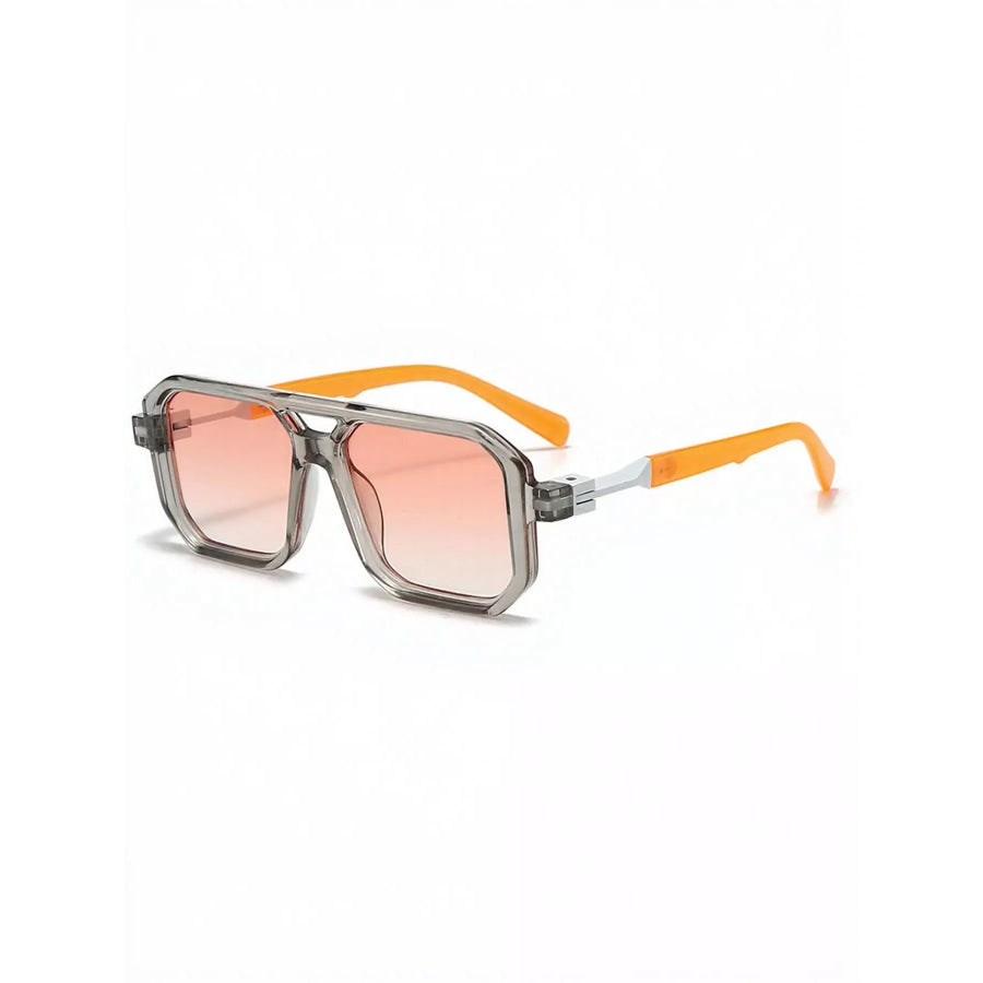 Retro Square Frame Sunglasses Gray / One Size Apparel and Accessories