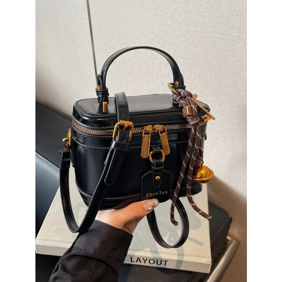 Retro Style Boxy Crossbody Bag Black / One Size Apparel and Accessories