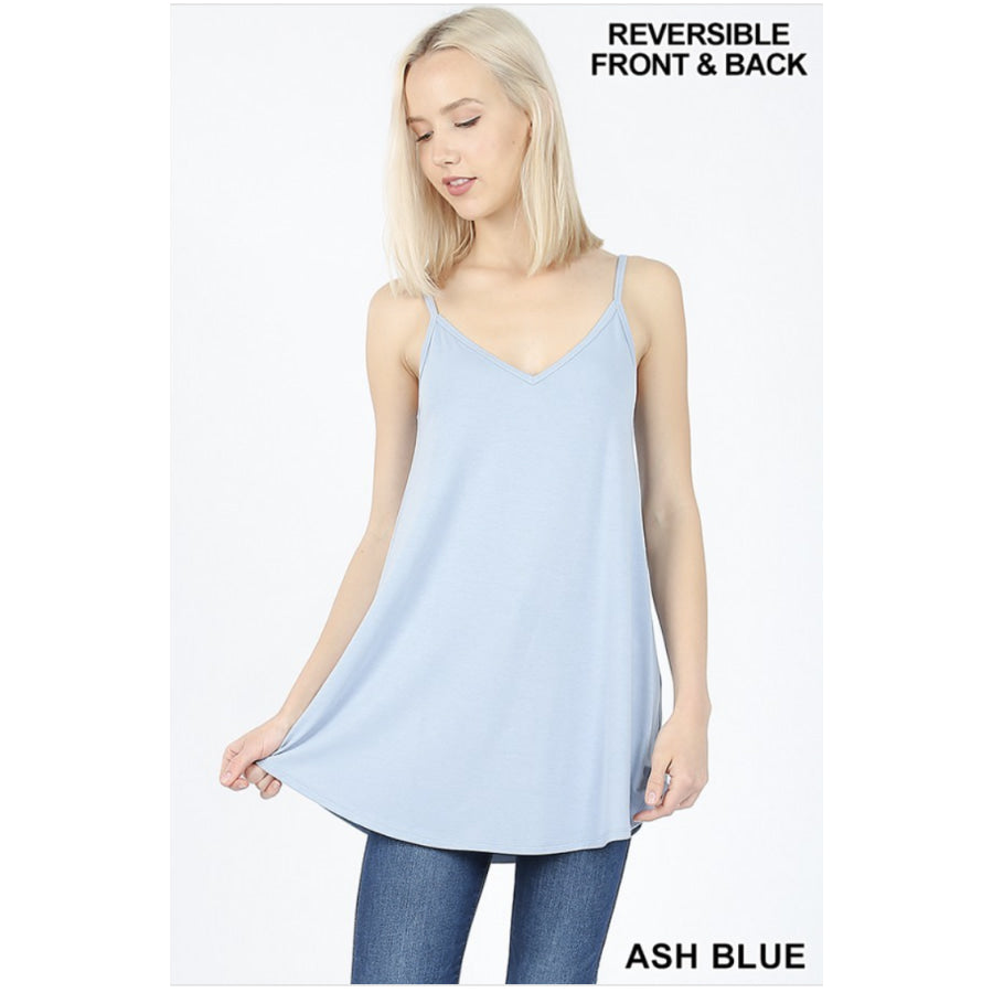 NEW! Reversible Spaghetti Cami V-Neck/Scoop-Neck Tops