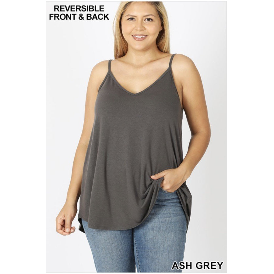 NEW! Reversible Spaghetti Cami V-Neck/Scoop-Neck Tops