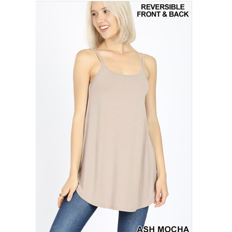 NEW! Reversible Spaghetti Cami V-Neck/Scoop-Neck Tops