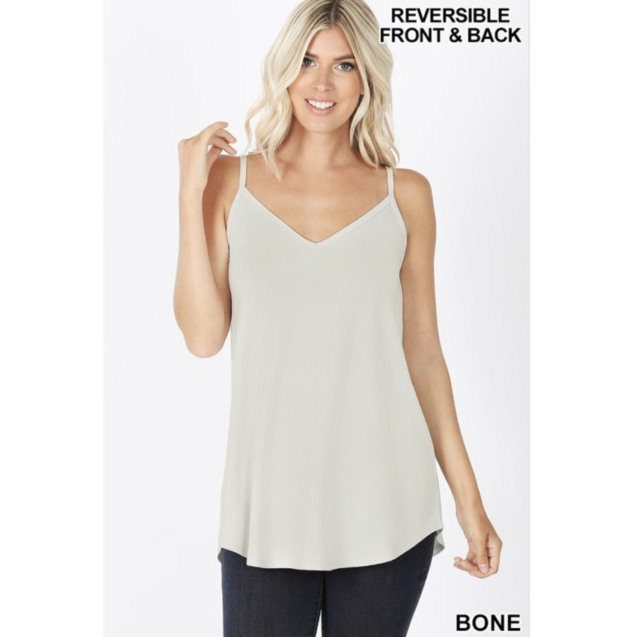 NEW! Reversible Spaghetti Cami V-Neck/Scoop-Neck Tops