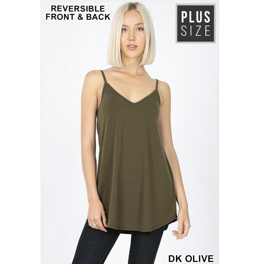 NEW! Reversible Spaghetti Cami V-Neck/Scoop-Neck Tops