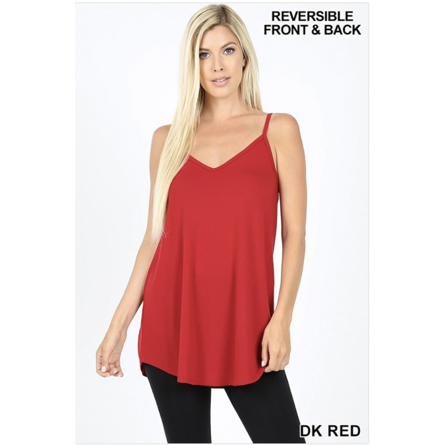 NEW! Reversible Spaghetti Cami V-Neck/Scoop-Neck Tops