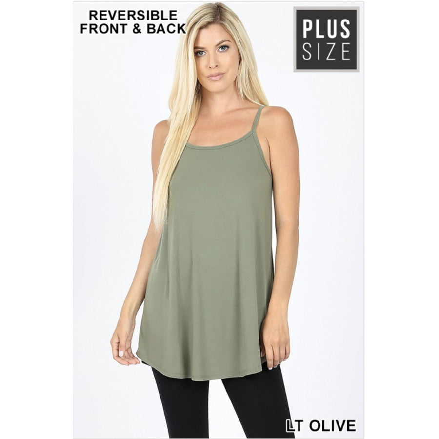 NEW! Reversible Spaghetti Cami V-Neck/Scoop-Neck Tops