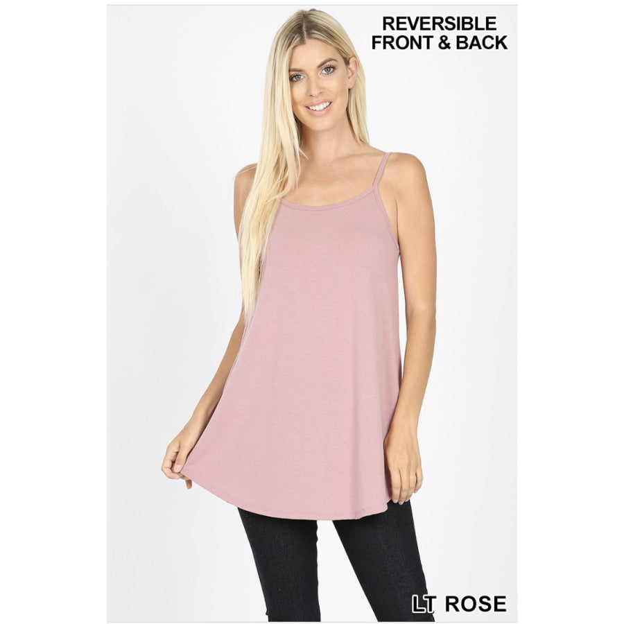 NEW! Reversible Spaghetti Cami V-Neck/Scoop-Neck Tops