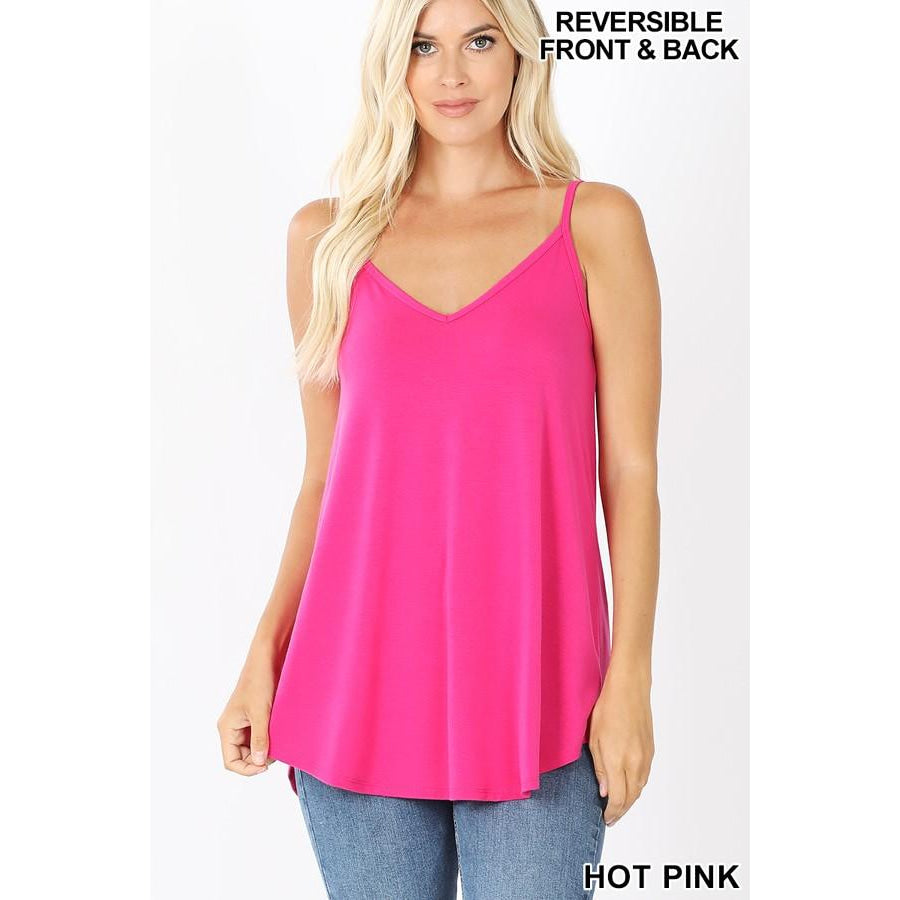 NEW COLOURS! Reversible Spaghetti Cami V-Neck/Scoop-Neck Tops