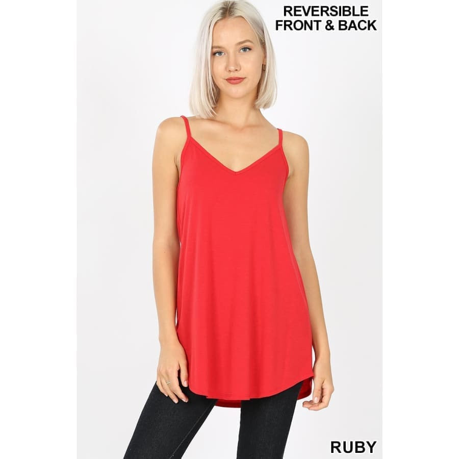 NEW Colours! Reversible Spaghetti Cami V-Neck/Scoop-Neck Tops