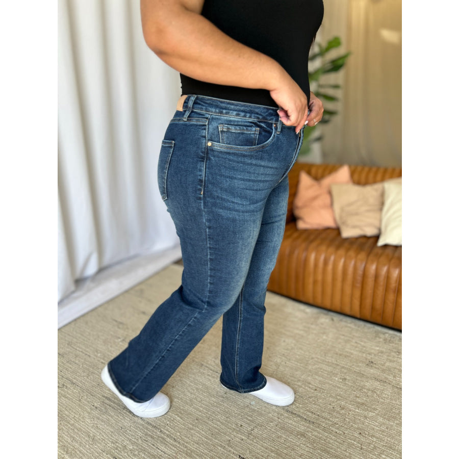 RFM Full Size High Rise Straight Tummy Control Jeans Apparel and Accessories