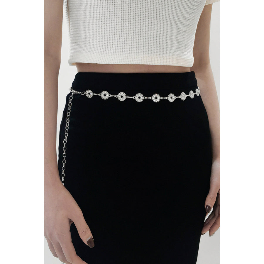 Rhinestone Decor Zinc Alloy Belt