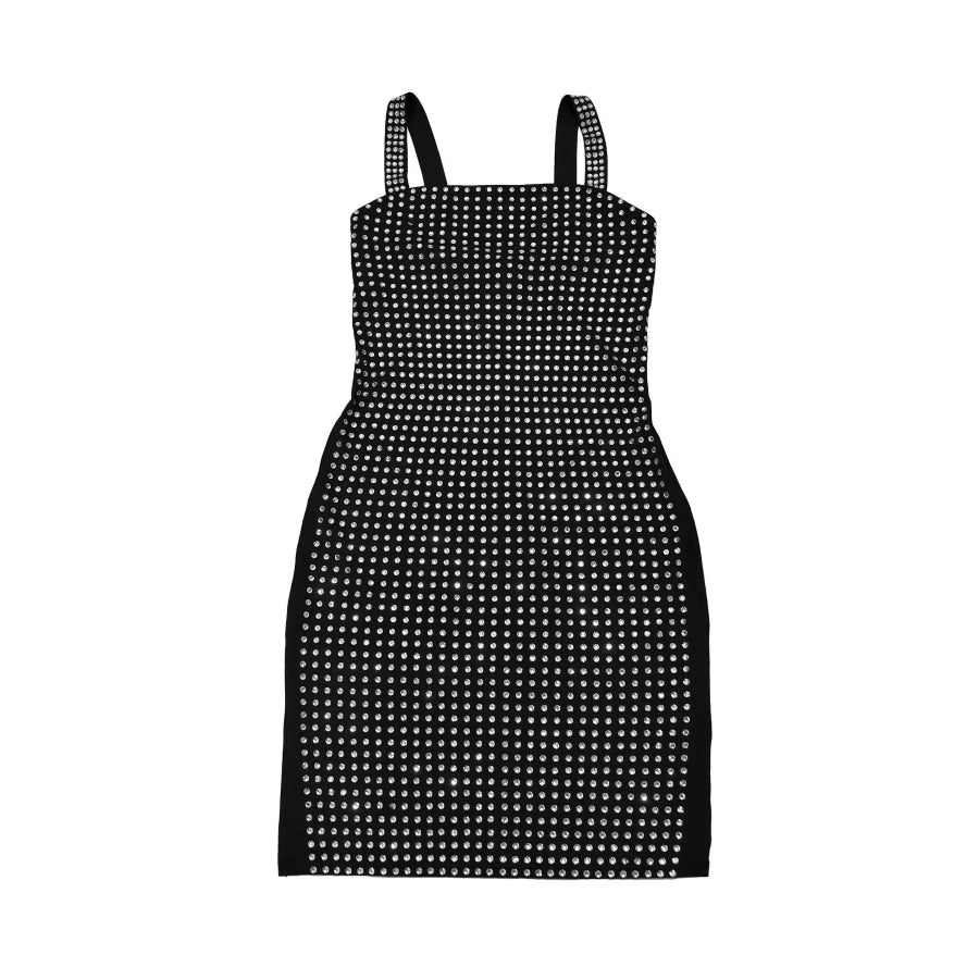 Rhinestone Embellished Bodycon Mini Dress Apparel and Accessories