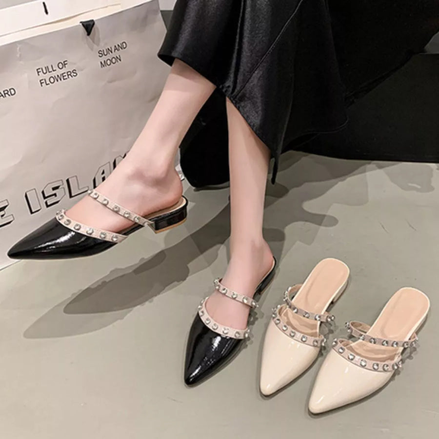 Rhinestone Embellished Pointed Toe Sandals Apparel and Accessories