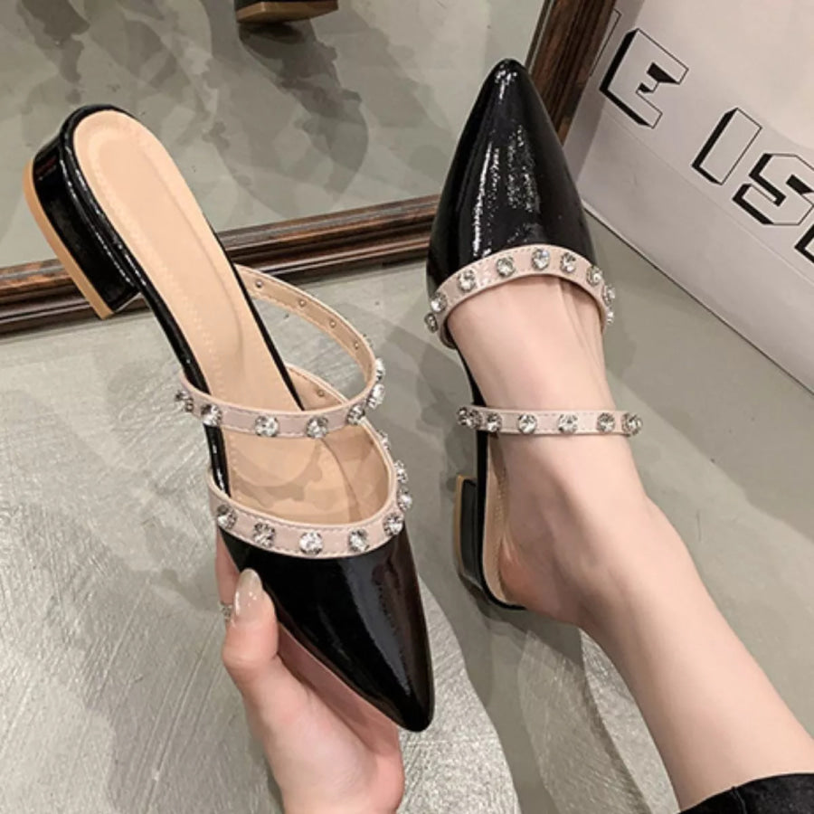 Rhinestone Embellished Pointed Toe Sandals Apparel and Accessories
