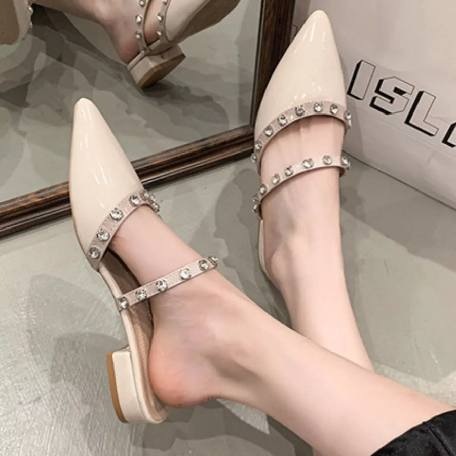 Rhinestone Embellished Pointed Toe Sandals Apparel and Accessories