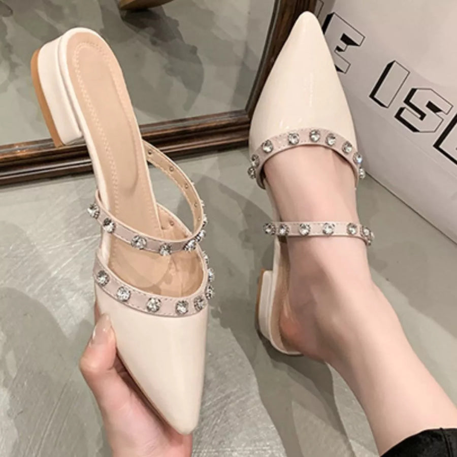 Rhinestone Embellished Pointed Toe Sandals Apparel and Accessories