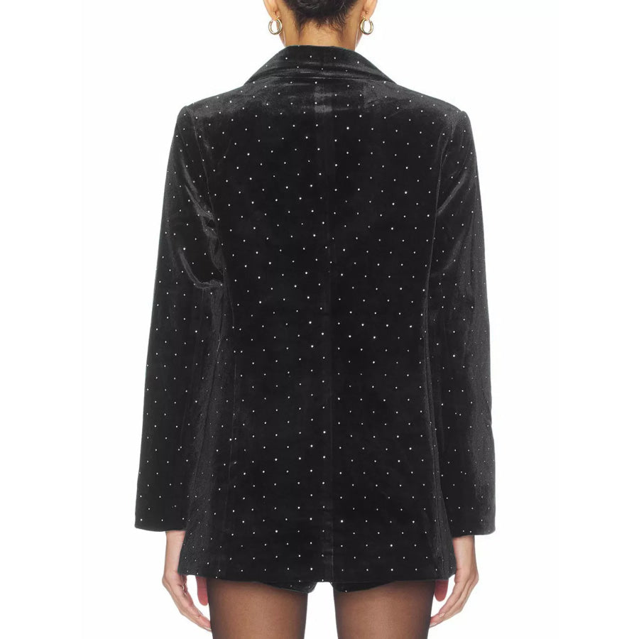 Rhinestone Embellished Single-Breasted Blazer