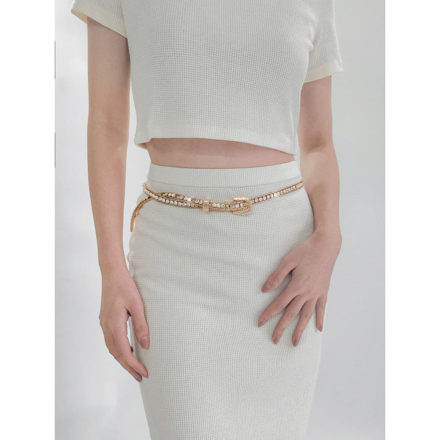 Rhinestone Metal Belt